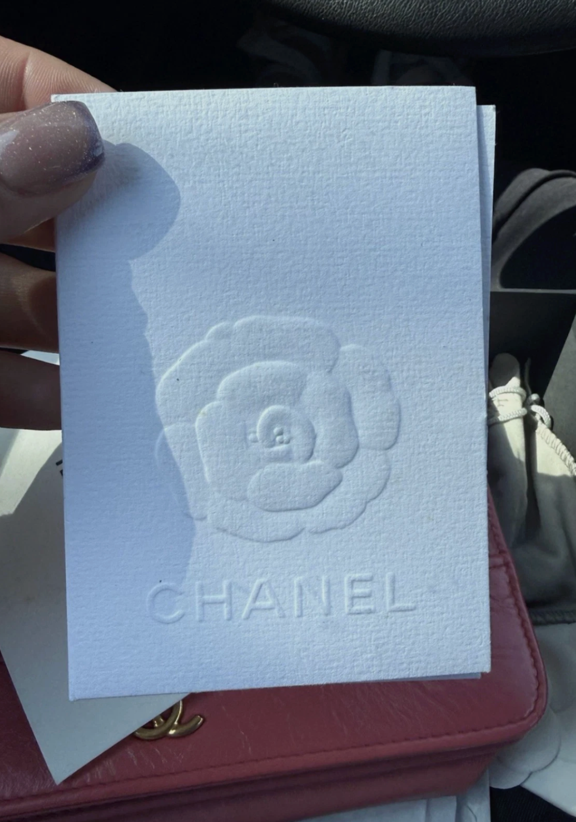 CHANEL Gabrielle Pink Quilted Calfskin Wallet on Chain, Silver Chain Pink Leather